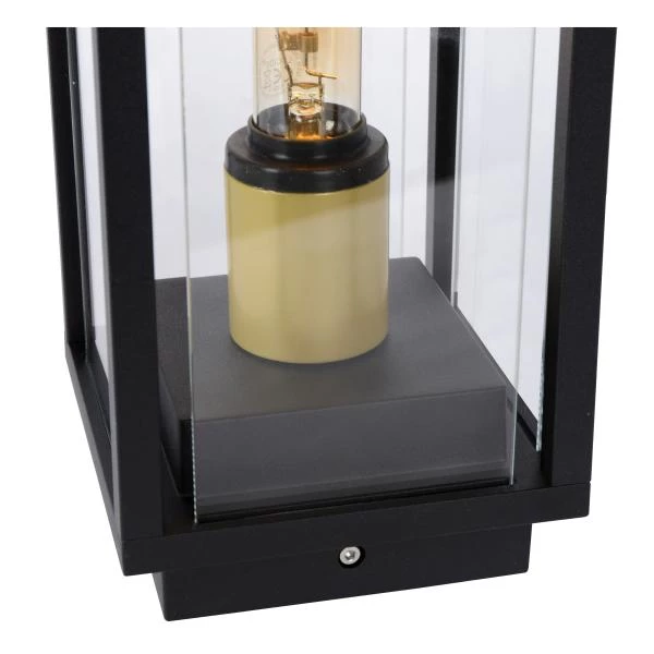 Lucide LAURENS - Lámpara baliza - 1xE27 - IP54 - Negro - detalle 3